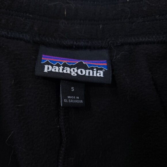 Patagonia Pants Womens Small Black Micro D Fleece Joggers Comfy Mid Rise Lounge - Picture 6 of 8